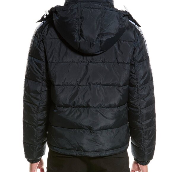 Armani Exchange Logo Men's Hooded Puffer Coat Jacket Large Dark Navy Color - Picture 2 of 8